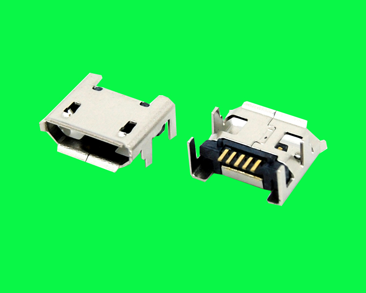 MICRO USB 5S B型四腳插板7.2有柱加長(zhǎng)0.75